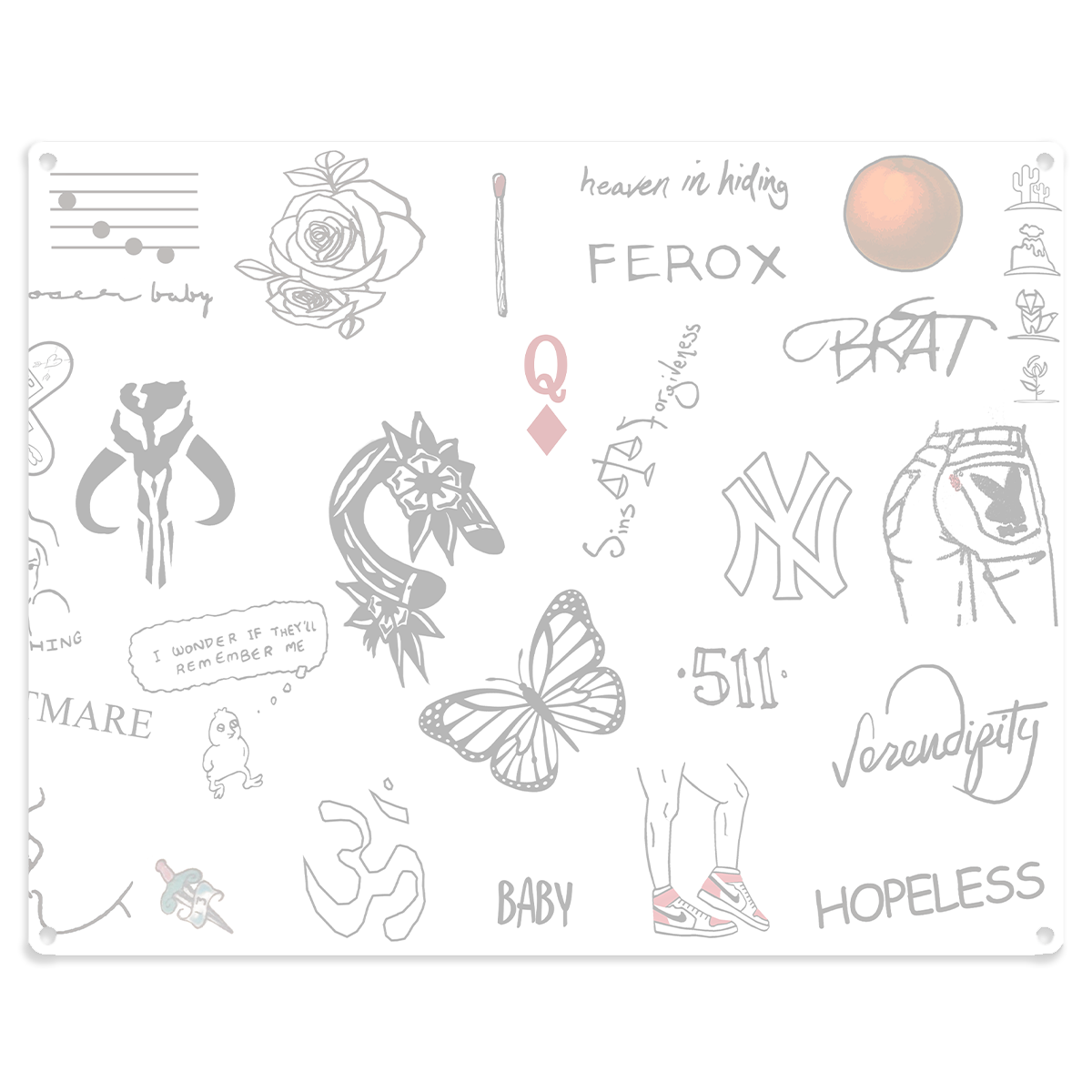 I Heart Halsey Sticker Board Set