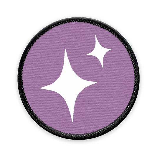 Manic Stars Circle Iron-on Patch