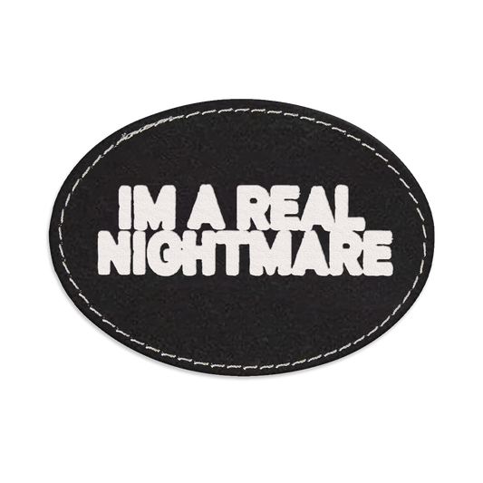 Nightmare Oval Engraved Patch