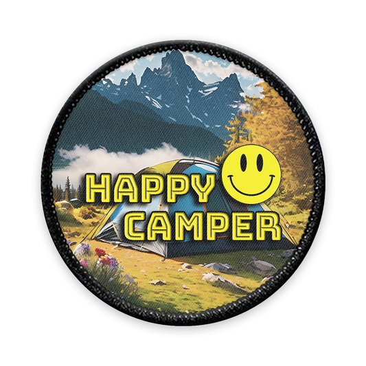 Happy Camper Circle Iron-on Patch