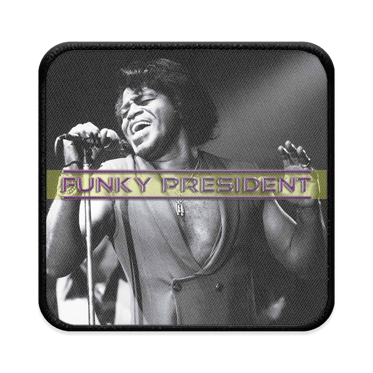 Funky President Square Iron-on Patch