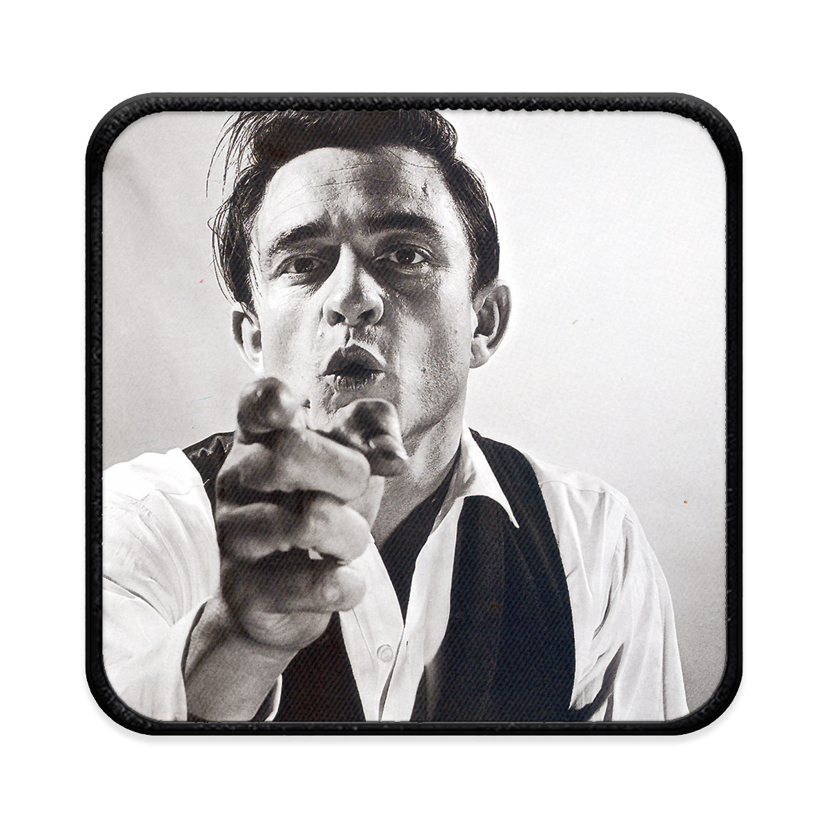 Johnny Cash Square Iron-on Patch