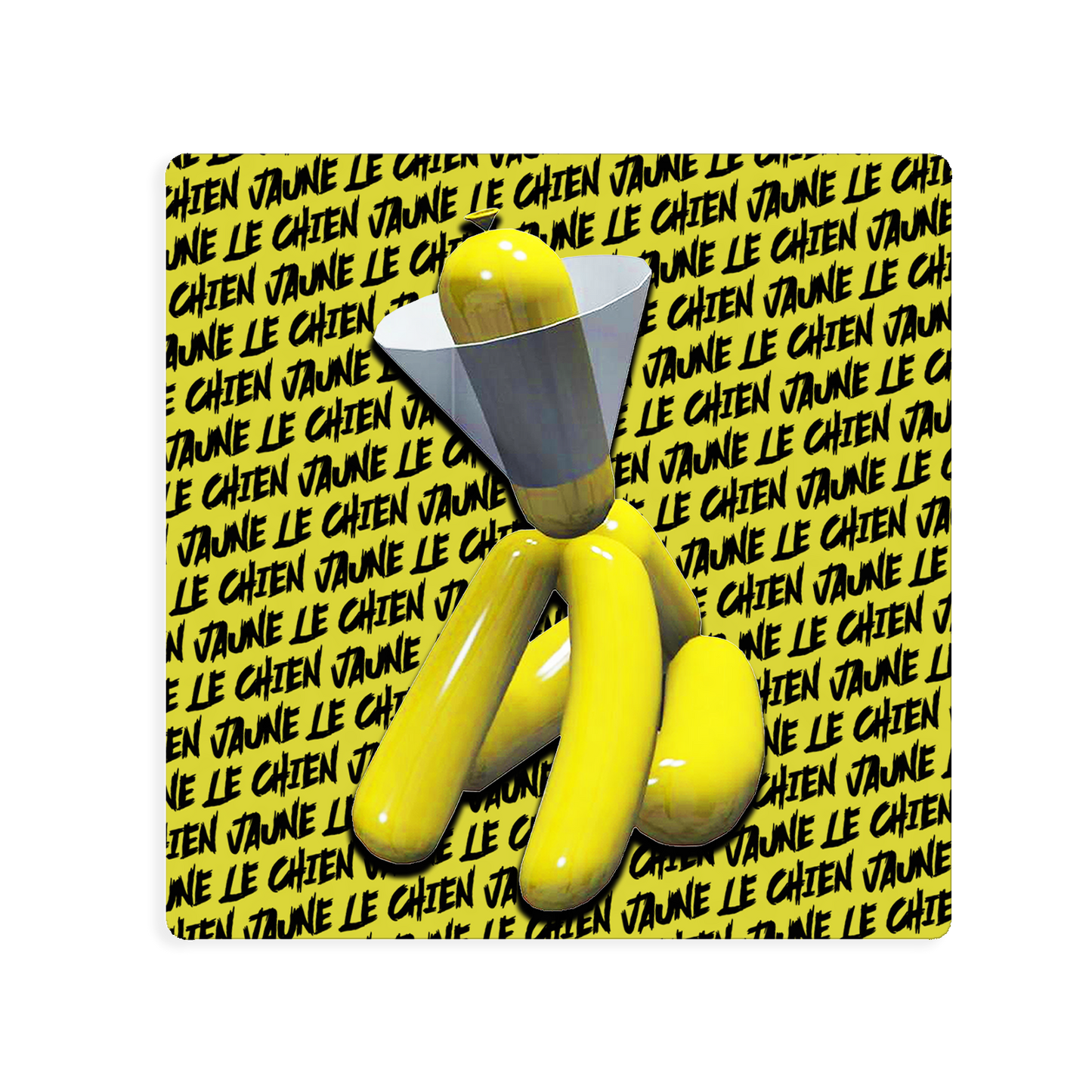 Le Chien Jaune Square Sticker