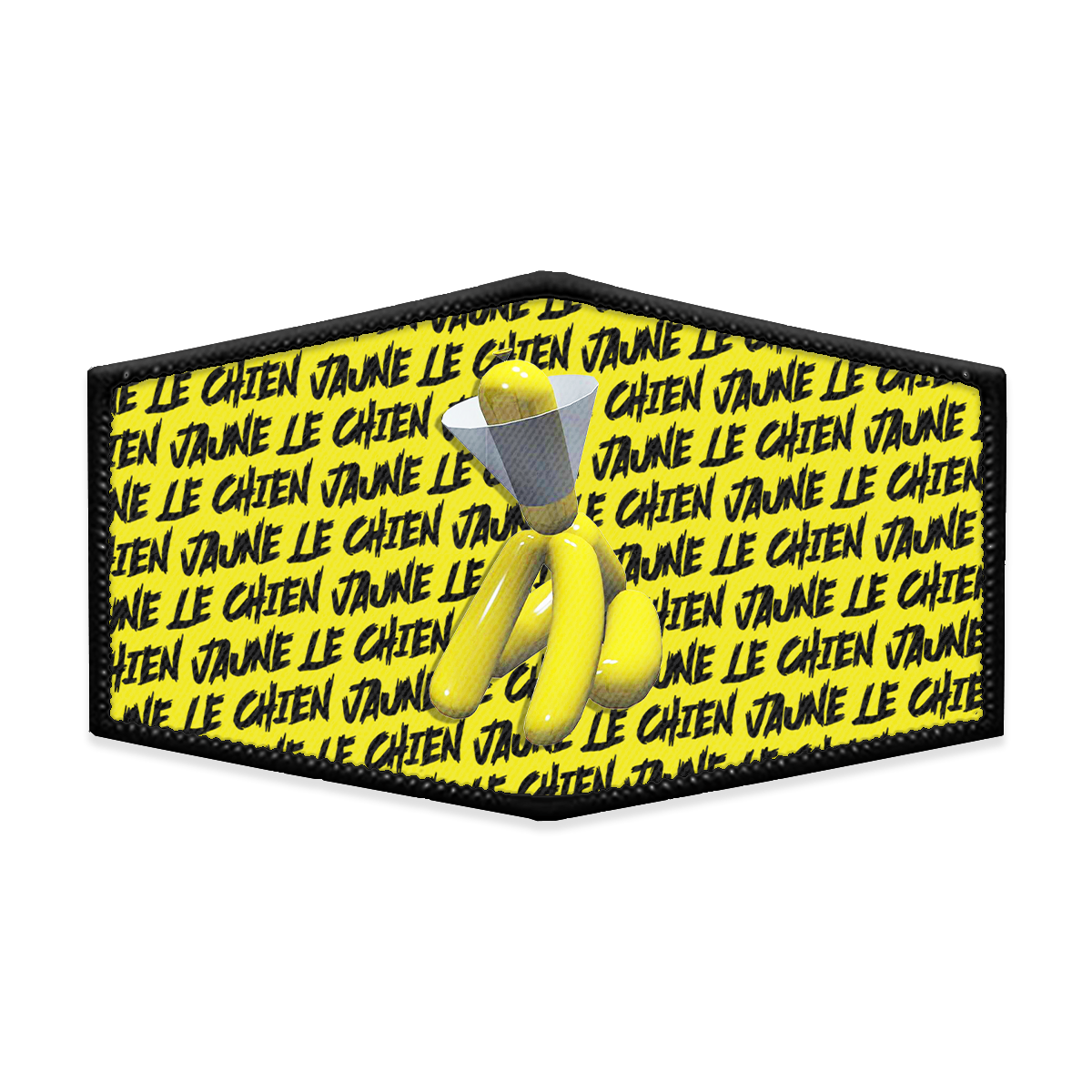 Le Chien Jaune Hexagon Iron-on Patch