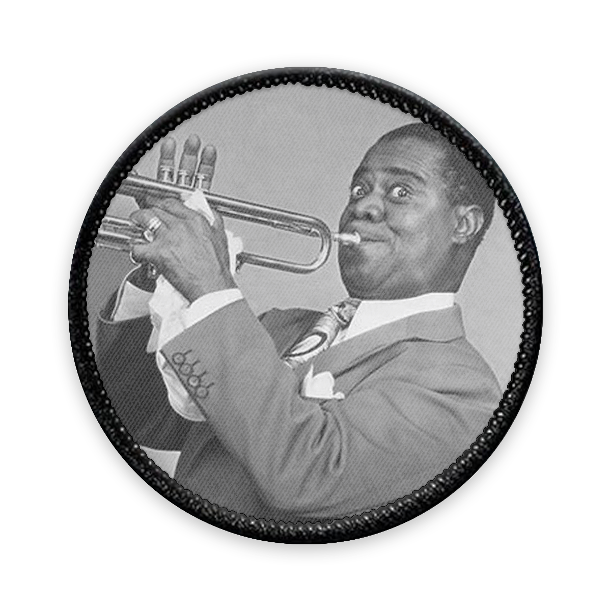 Louis Armstrong Circle Iron-on Patch