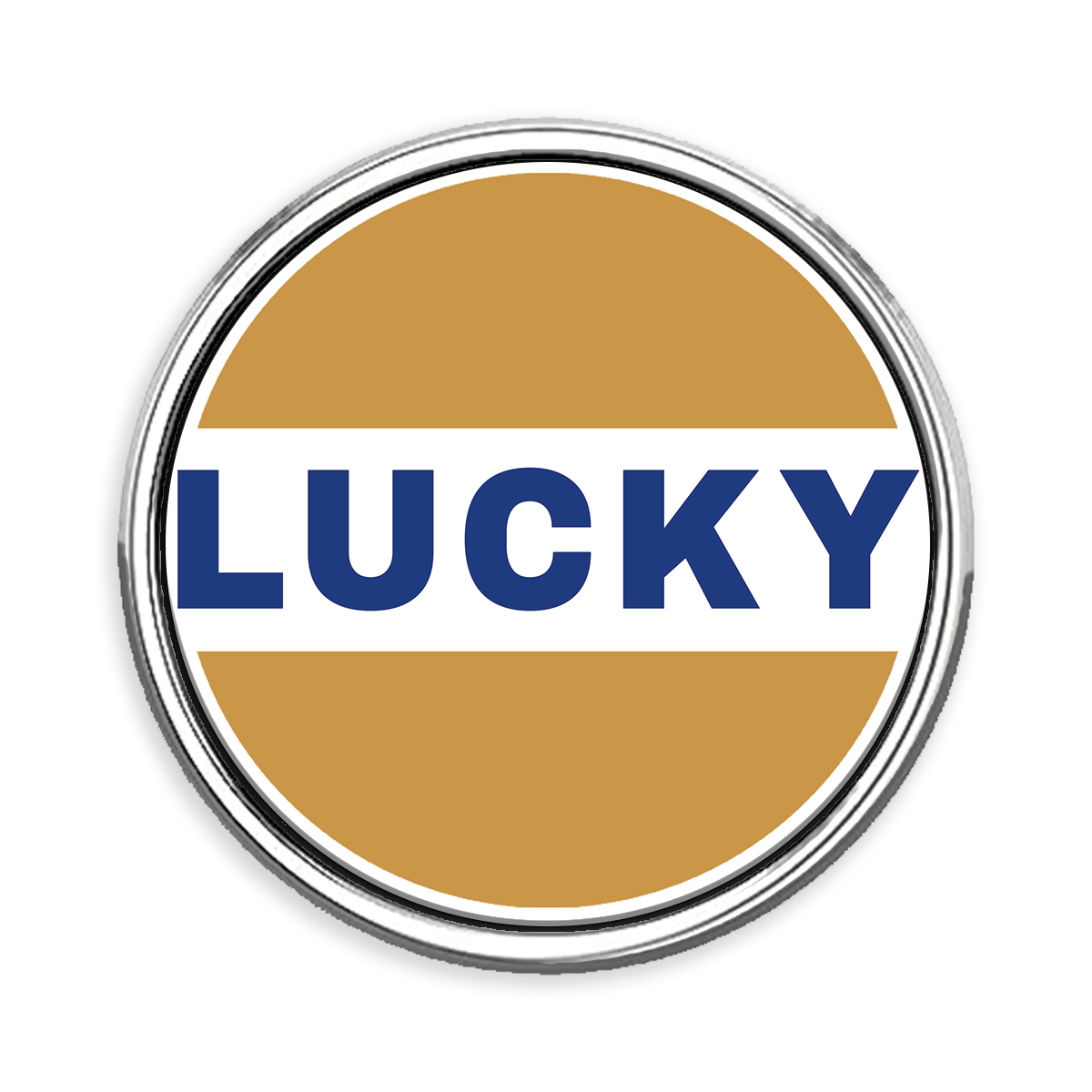 LUCKY Circle Lapel Pin