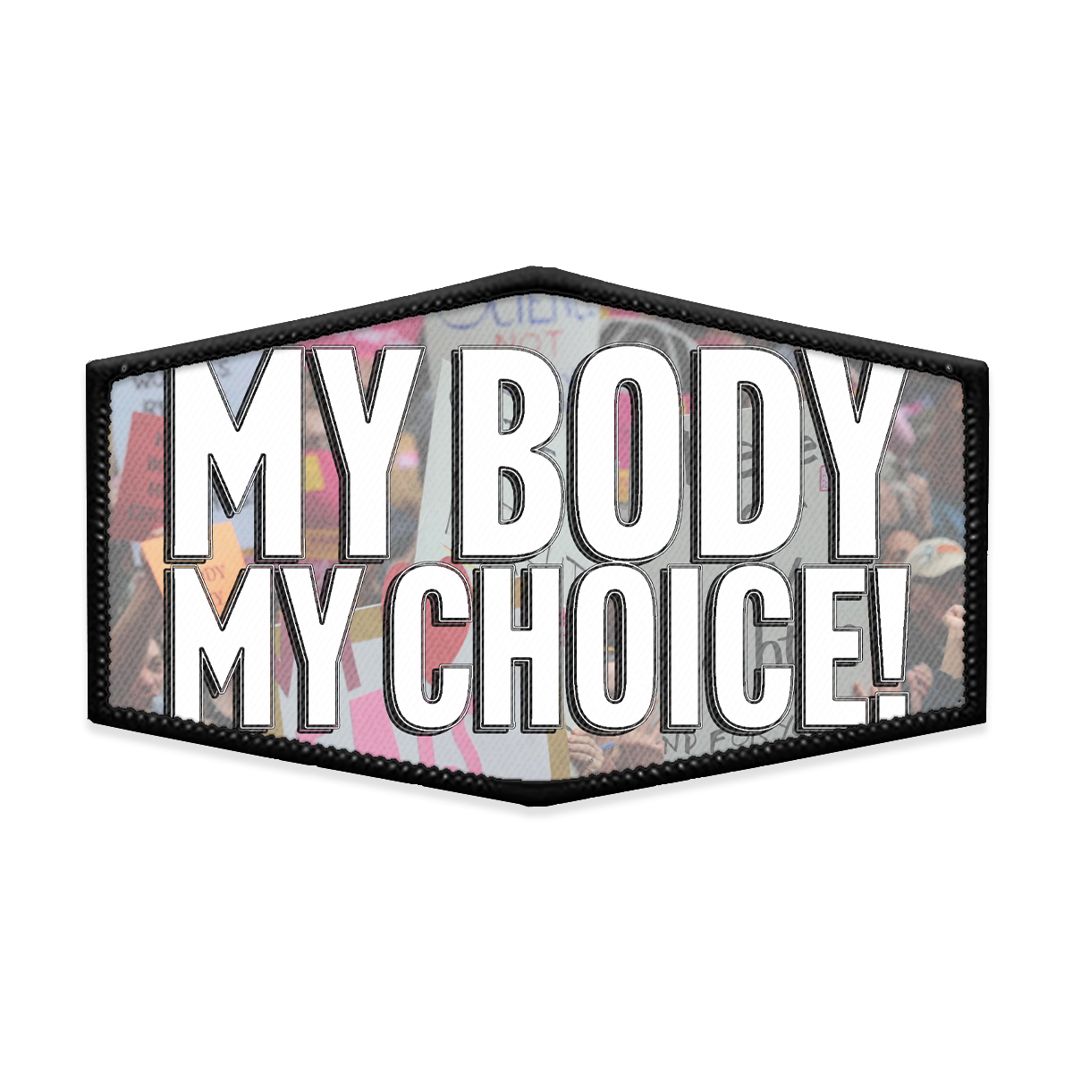 My Body My Choice Hexagon Iron-on Patch