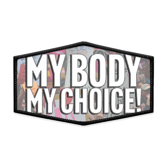 My Body My Choice Hexagon Iron-on Patch