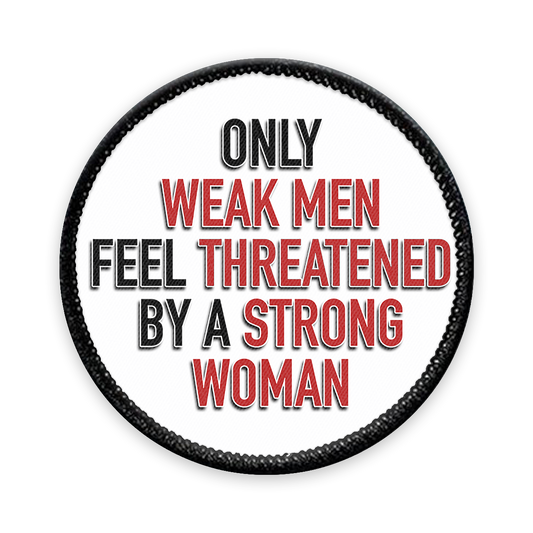 Weak Men Circle Iron-on Patch