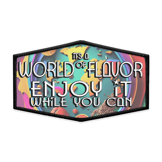 World of Flavor Hexagon Iron-on Patch