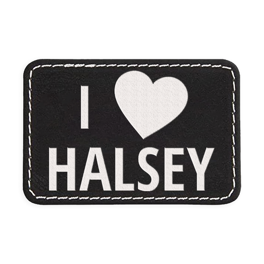 I Heart Halsey Engraved Patch