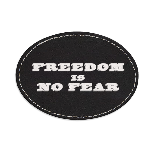 No Fear Oval Engraved Patch