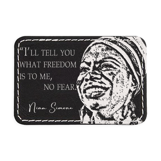 Freedom Is No Fear Engraved Patch