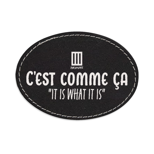 C'est Comme Ça Oval Engraved Patch