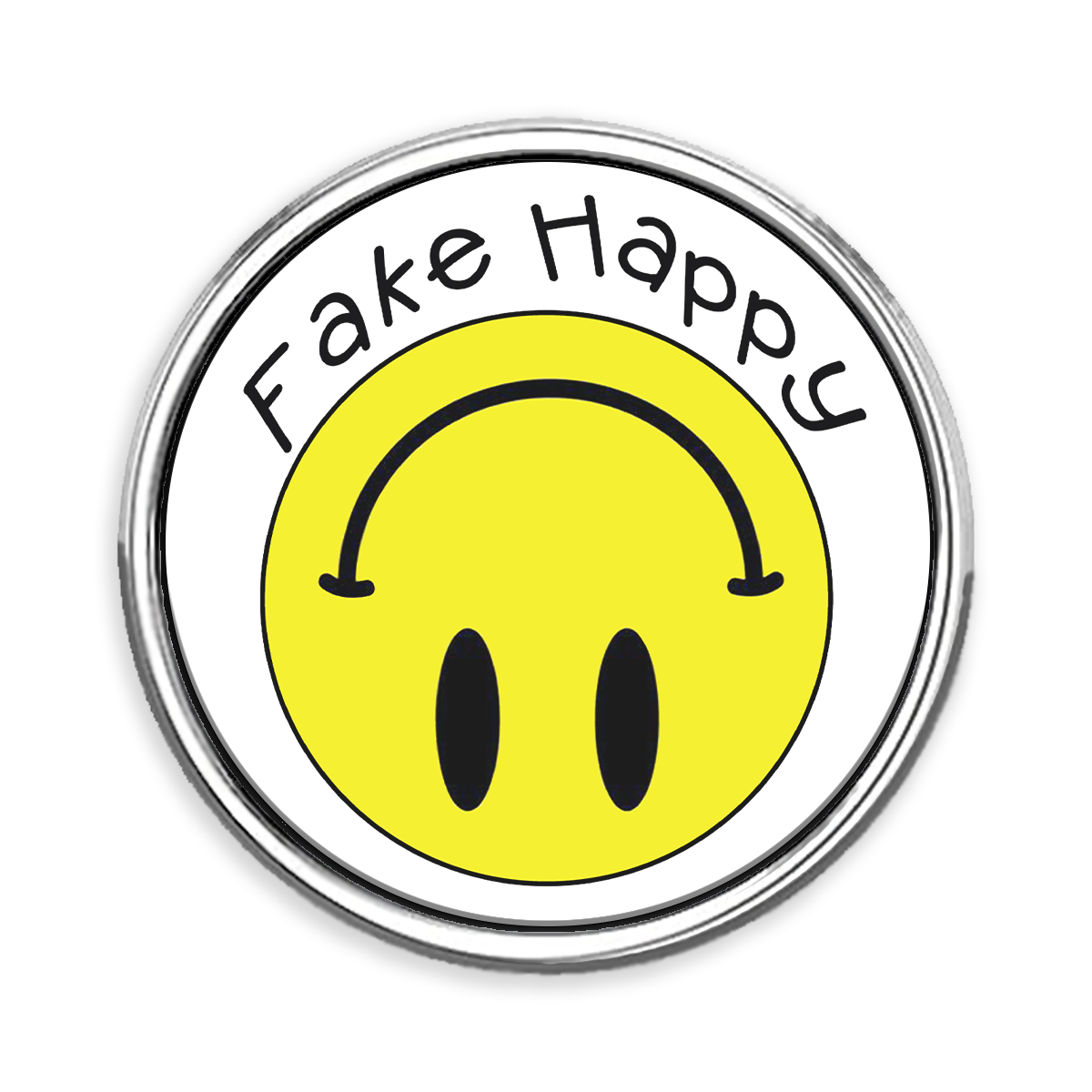 Fake Happy Lapel Pin