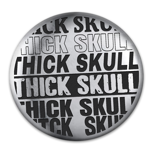 Thick Skull Engraved Button