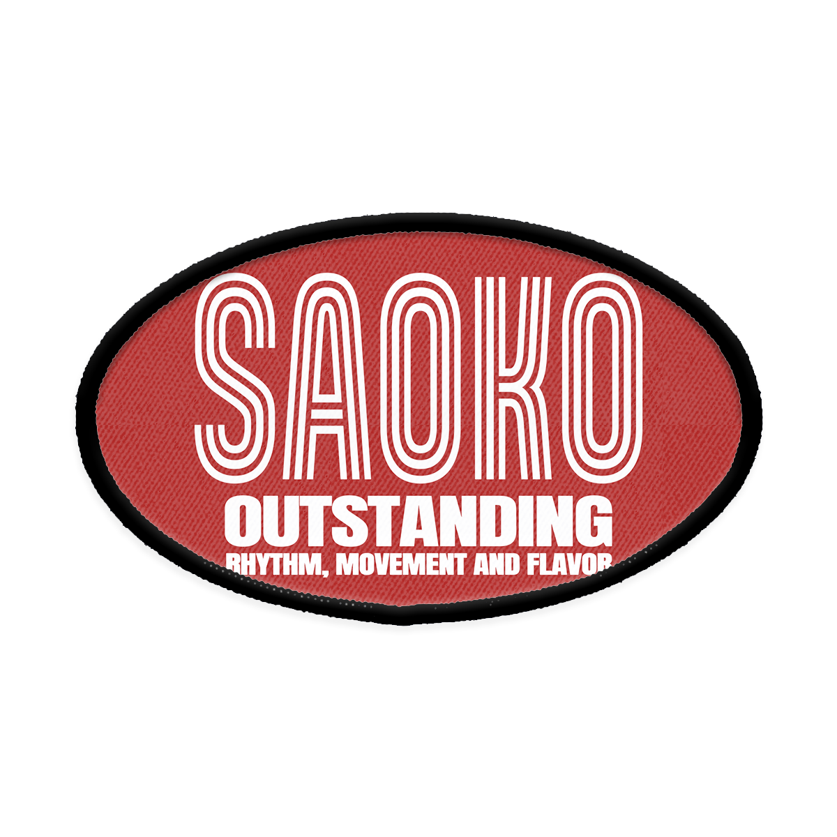 Saoko Oval Iron-on Patch