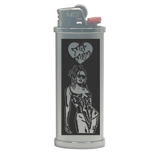 Moto-Heart Engraved Lighter