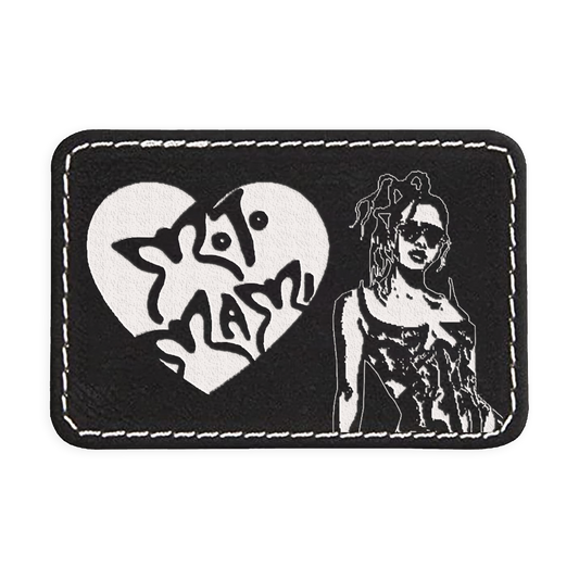 Moto Heart Engraved Patch