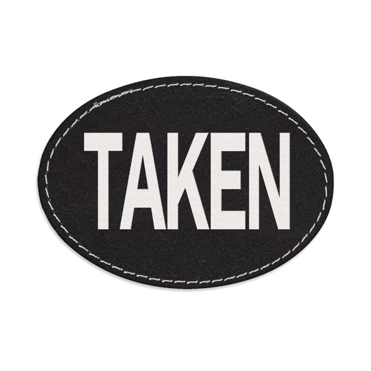 Taken Oval Engraved Patch