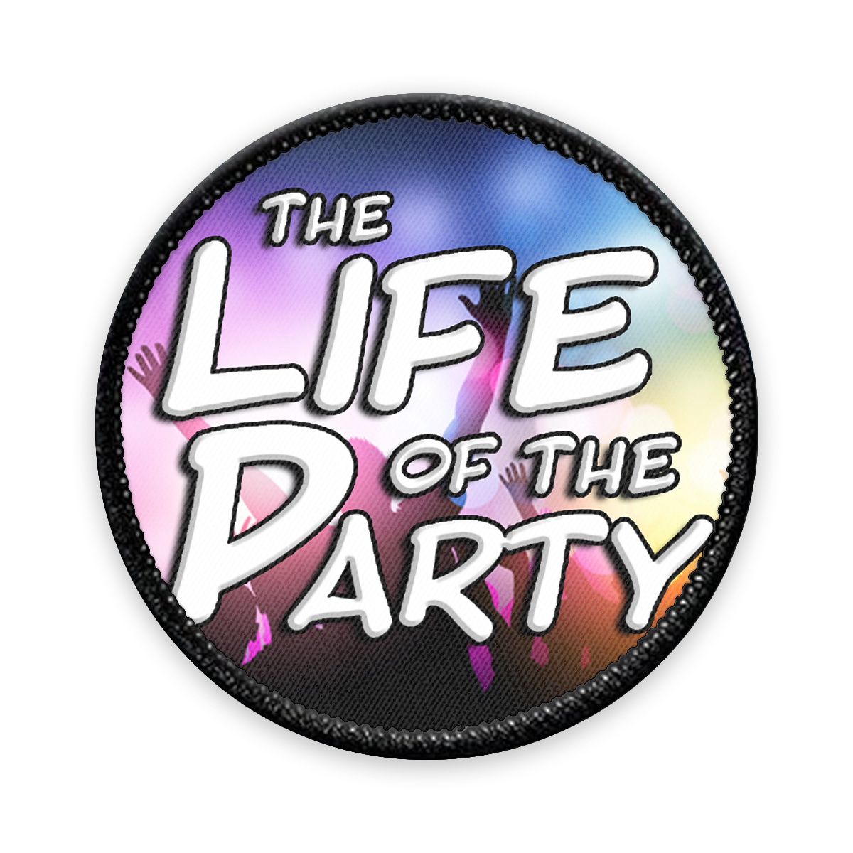 The Life of the Party Circle Iron-on Patch