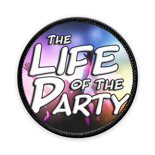 The Life of the Party Circle Iron-on Patch