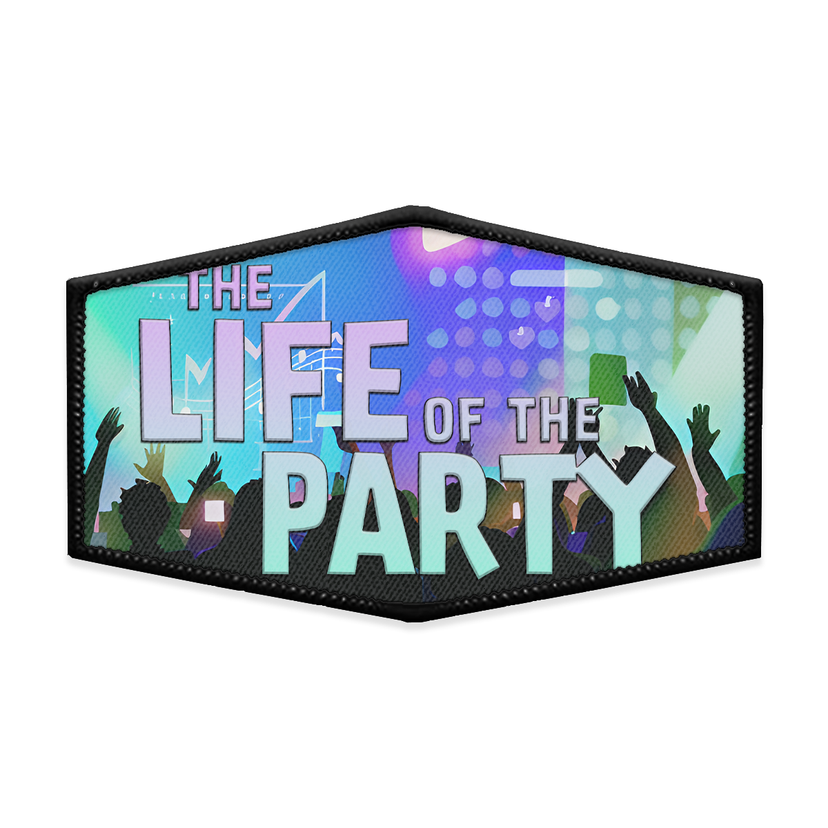 The Life of the Party Hexagon Iron-on Patch