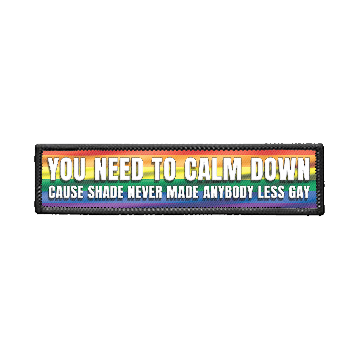 Calm Down Strip Iron-on Patch