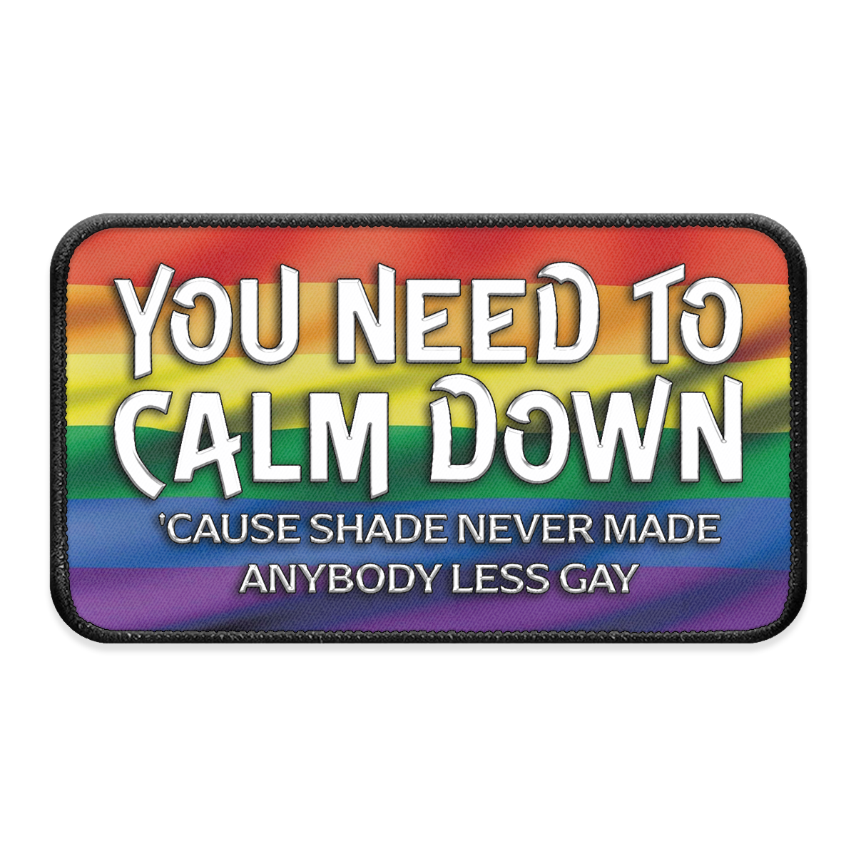 Calm Down XL Iron-on Patch