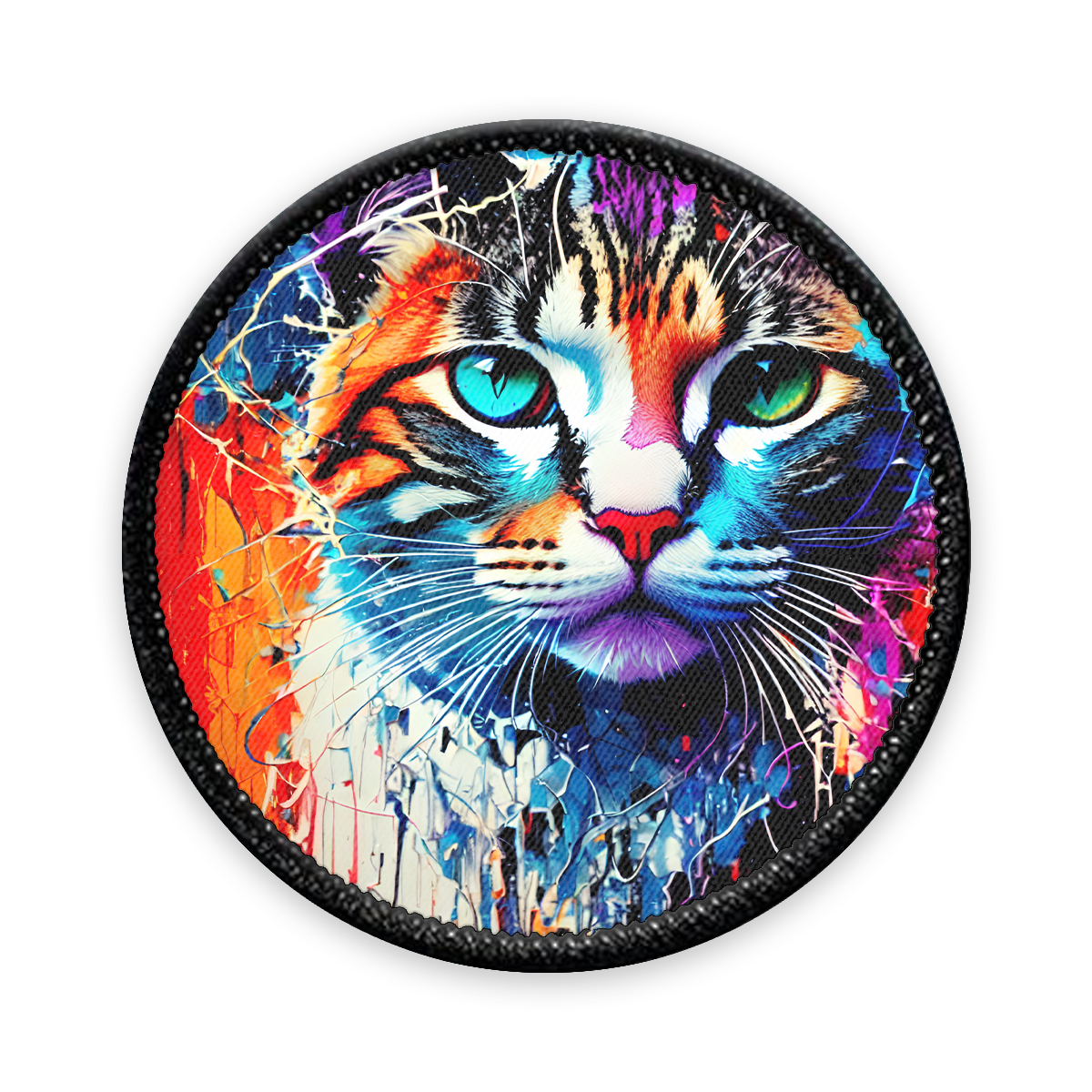 Karma is a Cat Circle Iron-on Patch