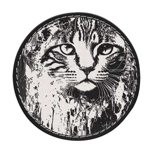 Karma is a Cat Circle Engraved Patch