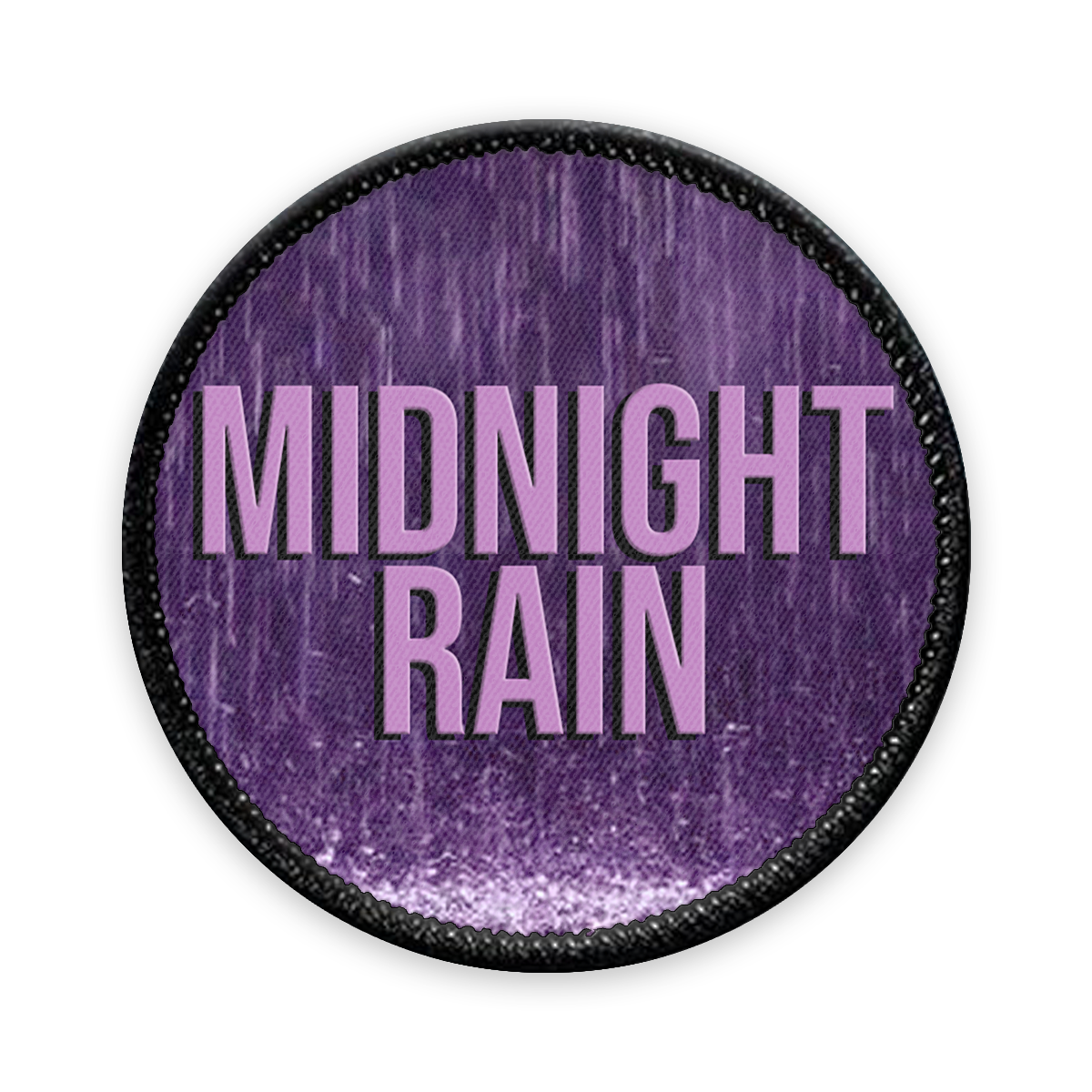 Midnight Rain Circle Iron-on Patch