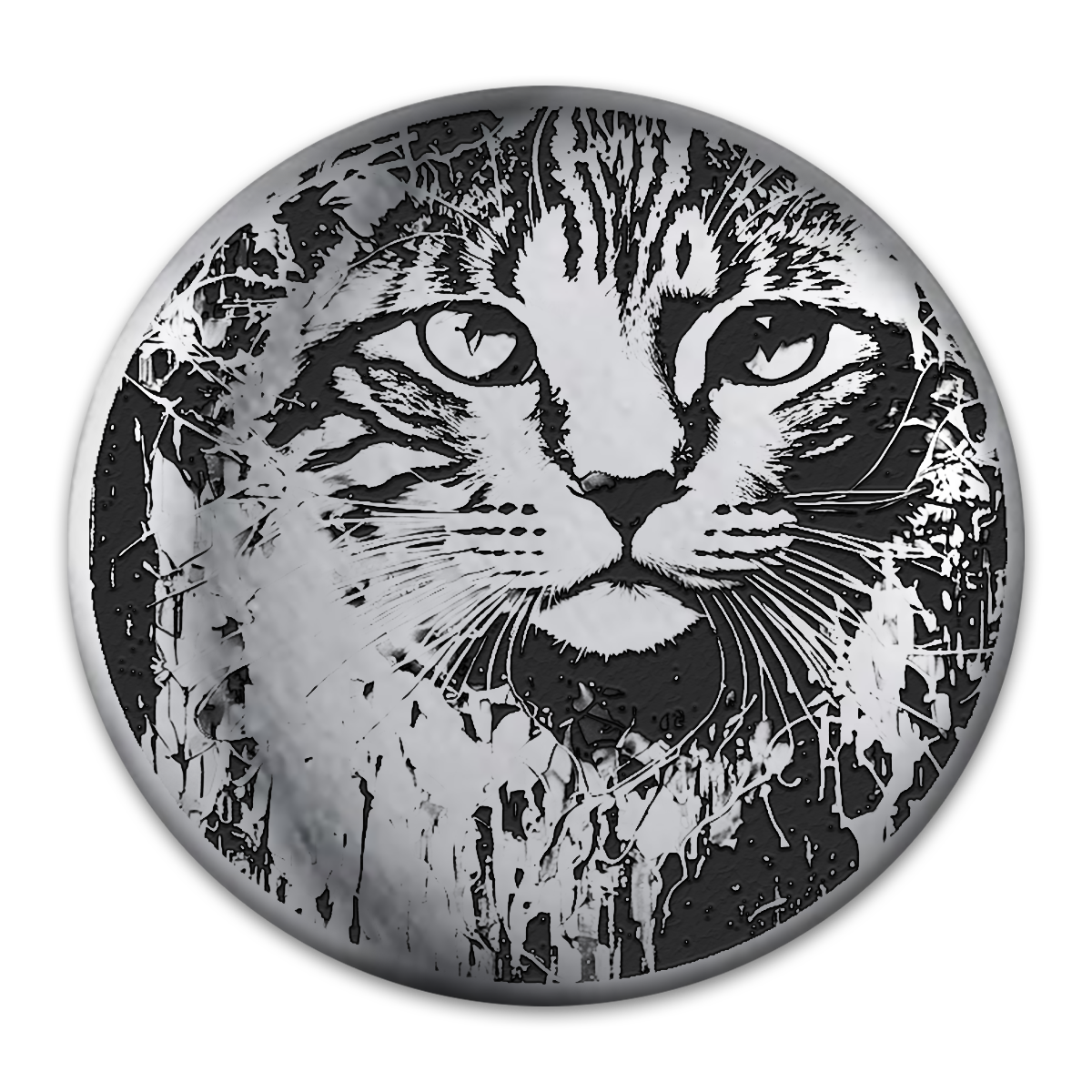 Karma is a Cat Engraved Button