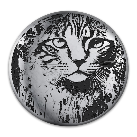 Karma is a Cat Engraved Button