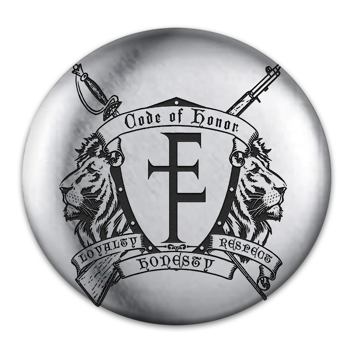 Code of Honor Tat Engraved Button