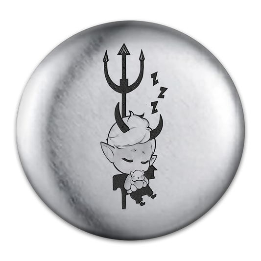 Devil in Me Tat Engraved Button