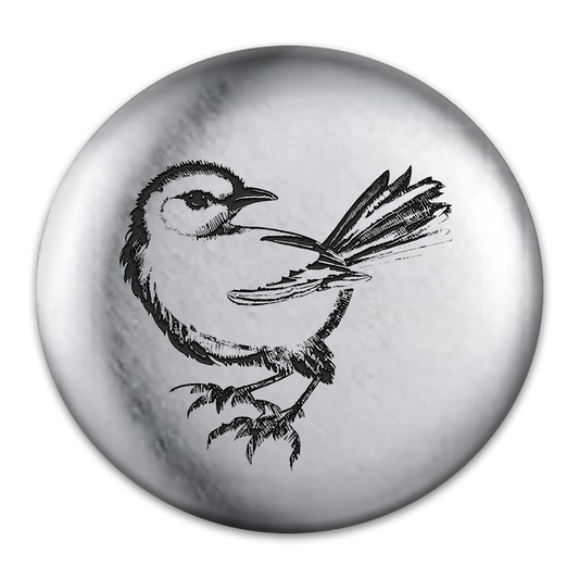 Little Bird Tat Engraved Button