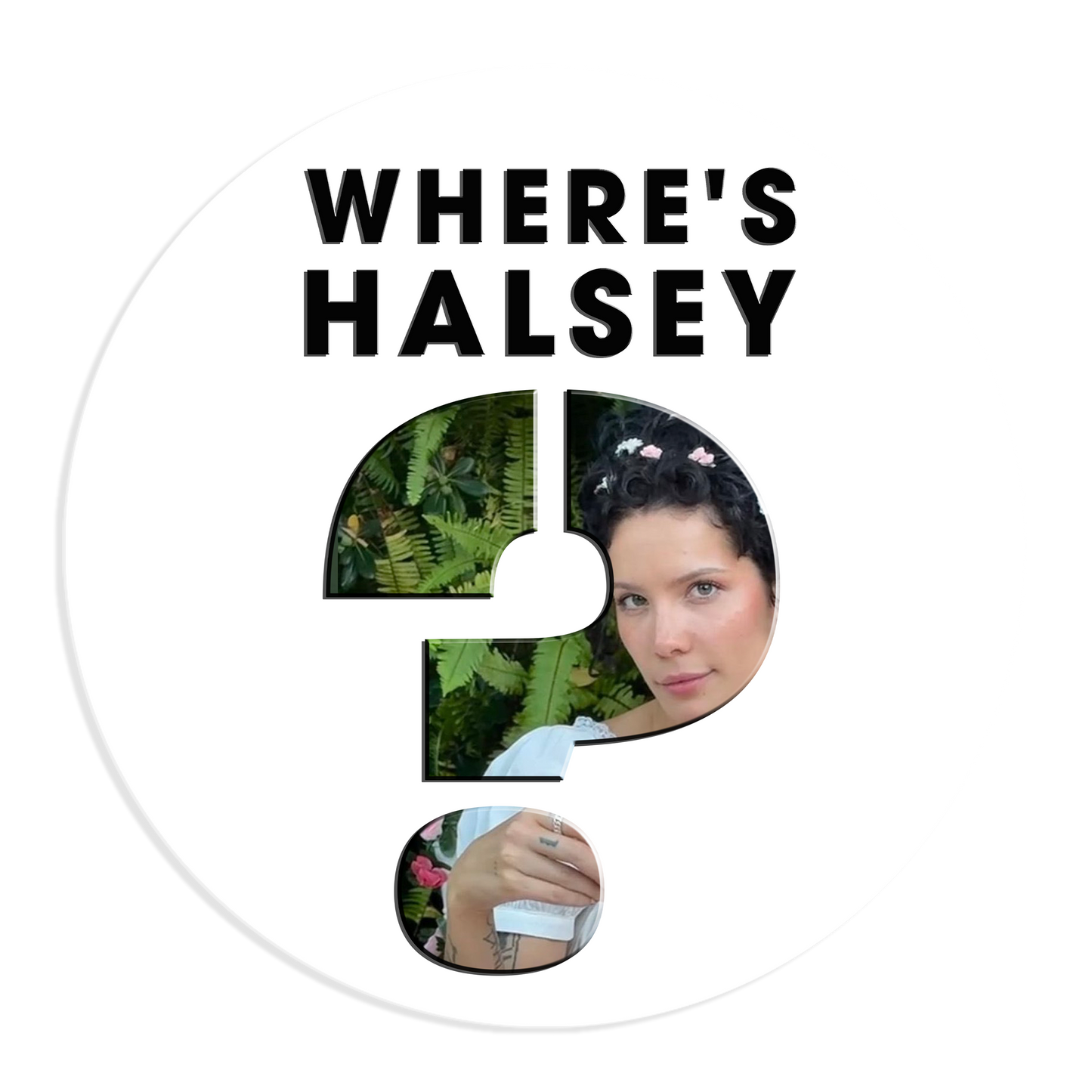 Where's Halsey? Circle Sticker