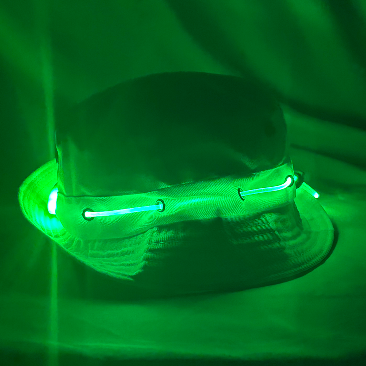 Plain White LED Bucket Hat