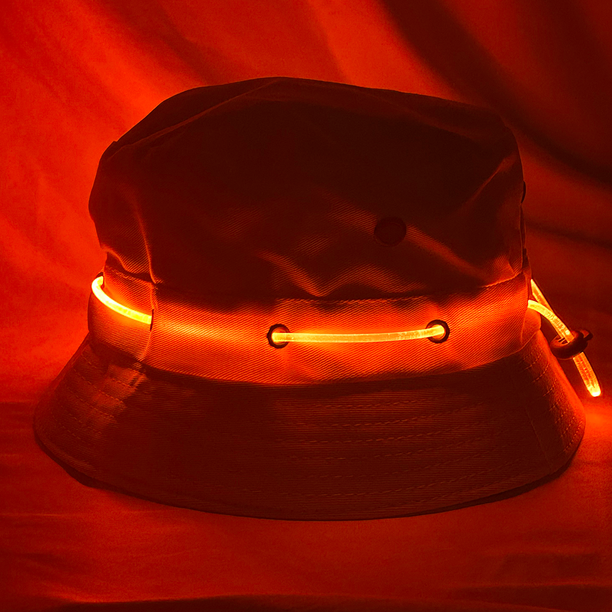 Plain White LED Bucket Hat