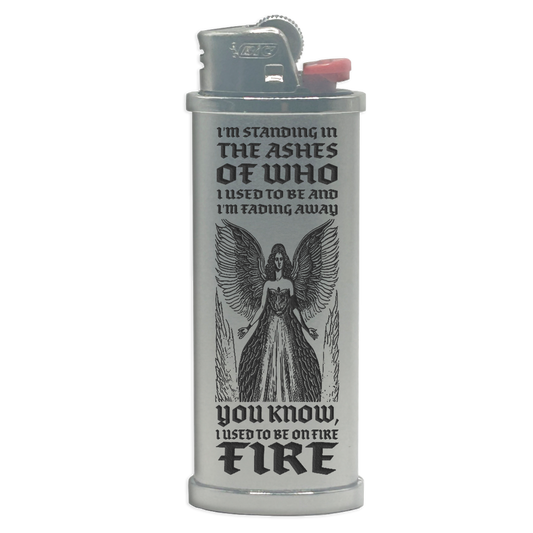 Angel on Fire Engraved Lighter