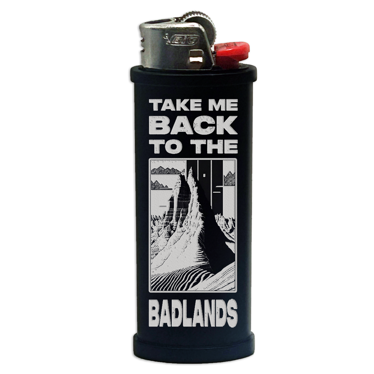 Badlands Engraved Lighter