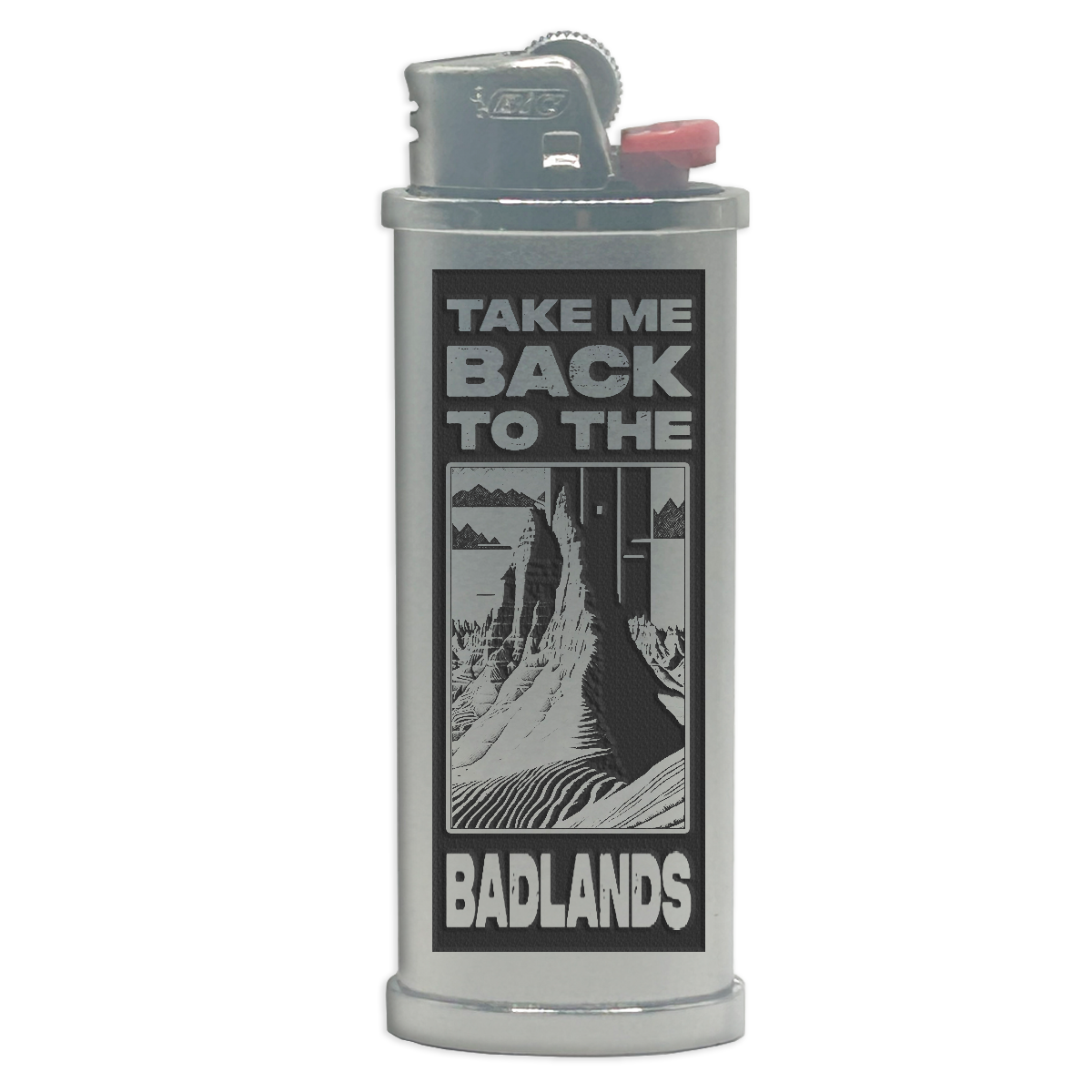 Badlands Engraved Lighter