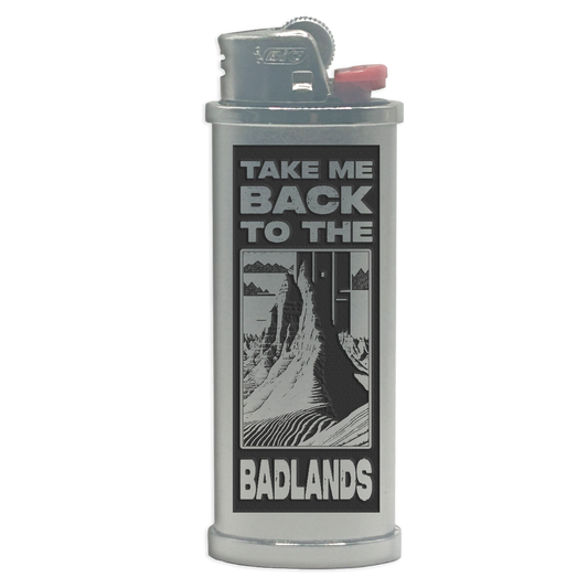 Badlands Engraved Lighter