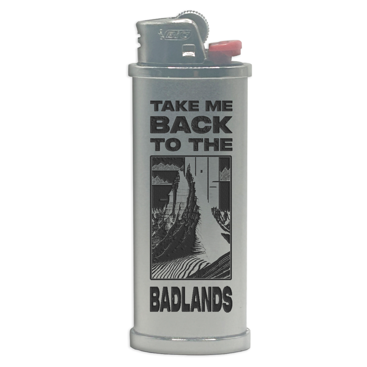 Badlands Engraved Lighter