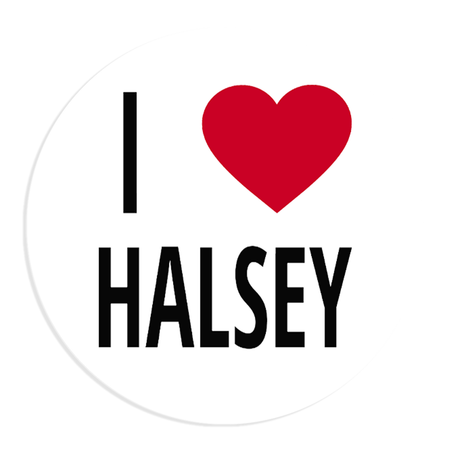 I Heart Halsey Circle Sticker