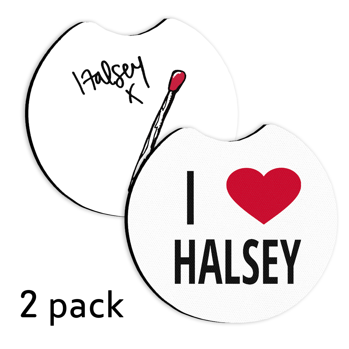 I Heart Halsey Car Coasters