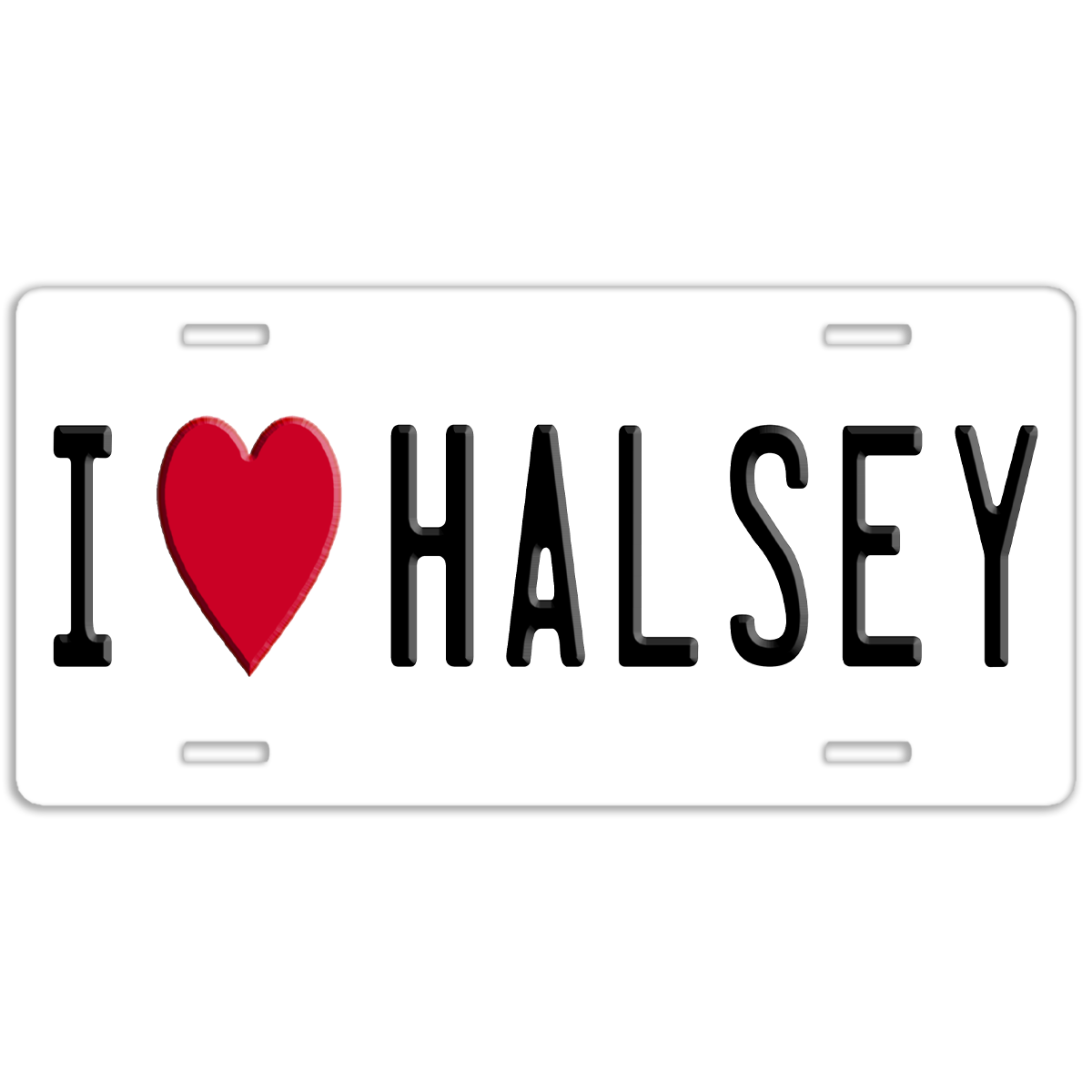 I Heart Halsey License Plate