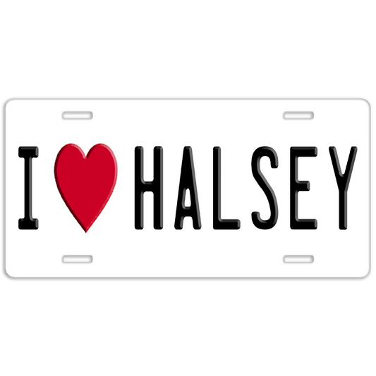 I Heart Halsey License Plate