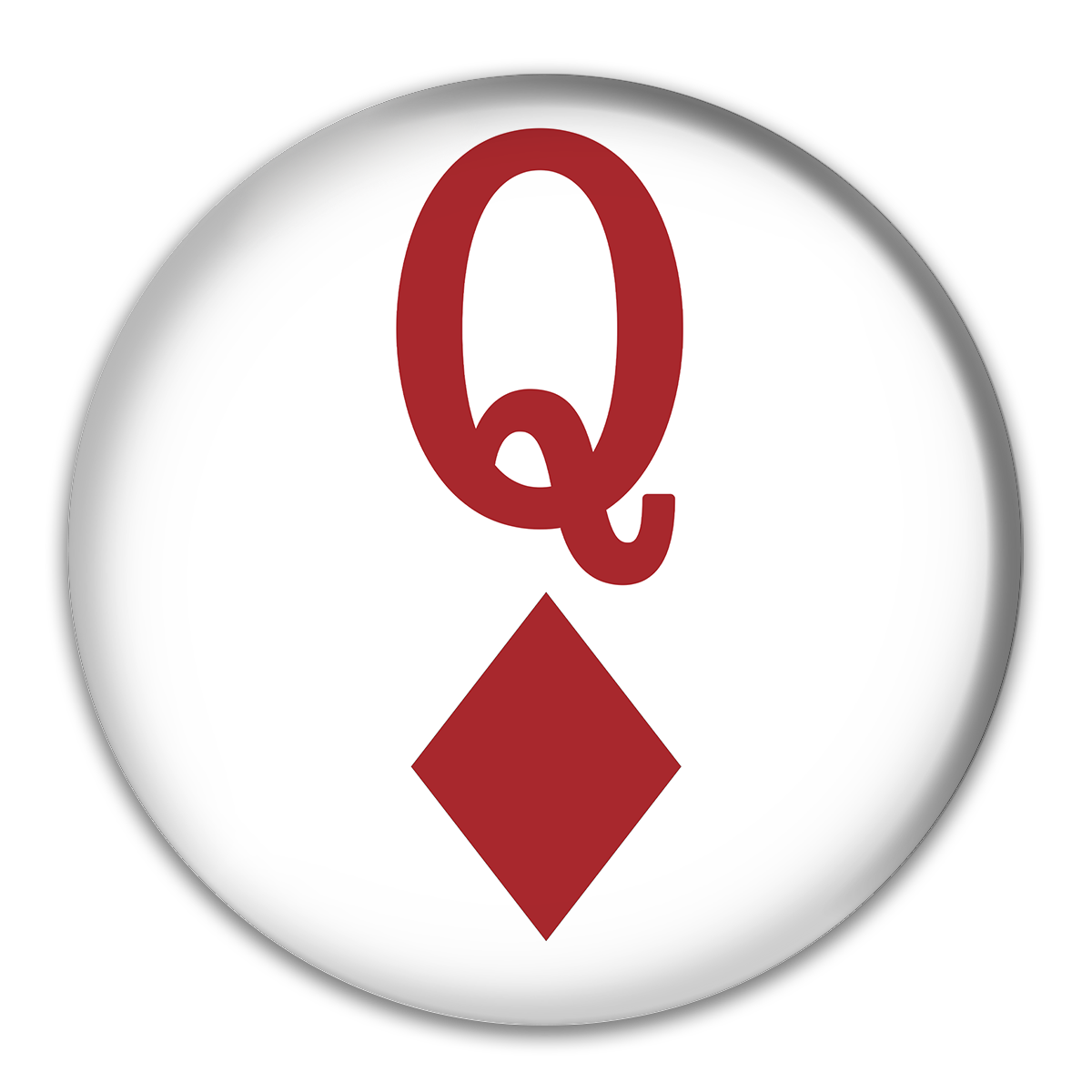 Q of Diamonds Tat Button